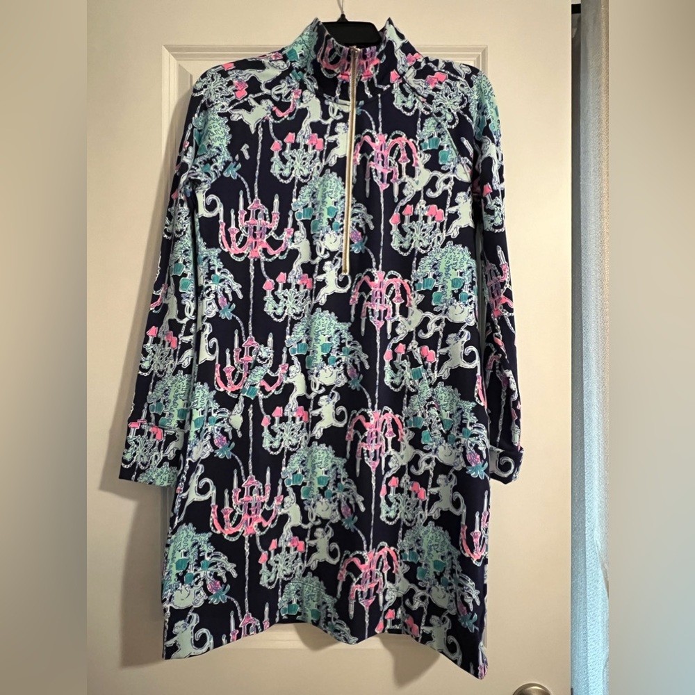 Lilly Pulitzer Shirt Dress UPT50 Cotton Monkey